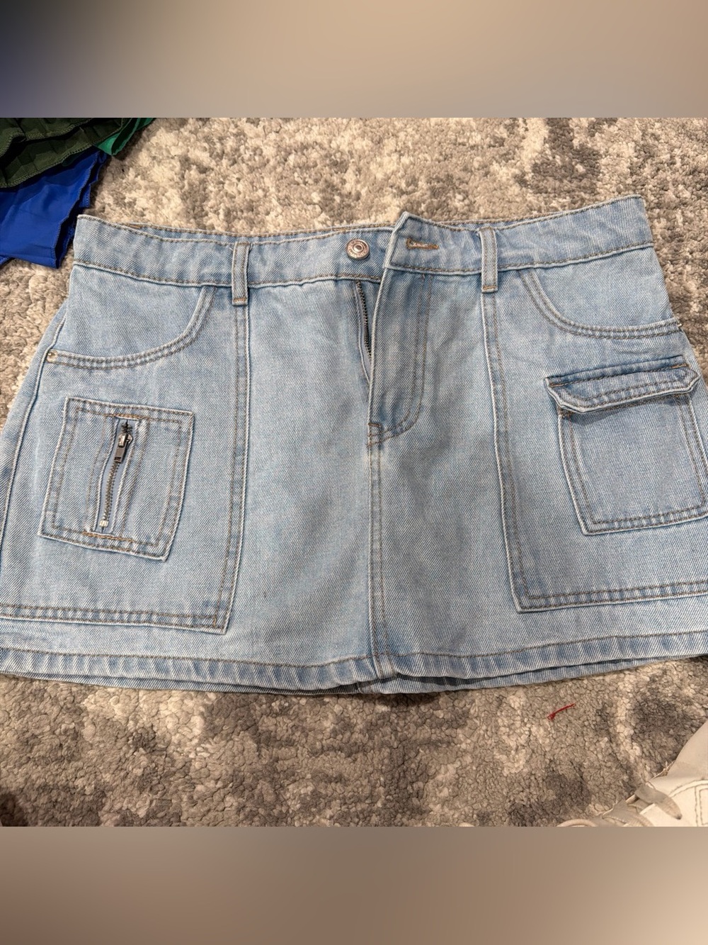 Rewash Light Blue Denim Mini Skirt